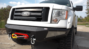 Ford F-150 Front Bumper - Fishbone Offroad - Winch Plate, Pelican FB22347 - Black - `09-`14 Ford F-150 Front Bumper - Fishbone Offroad - Winch Plate, Pelican FB22347 - Black - `09-`14